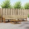 vidaXL Outdoor-Sofagarnitur mit Kissen 5 pcs Natur und Beige