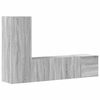vidaXL 3-tlg. TV-Schrank-Set Grau Sonoma Holzwerkstoff