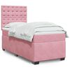 vidaXL Boxspringbett mit Matratze Rosa 90x200 cm Samt
