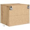 vidaXL Wandmontierter Nachtschrank Eiche handwerklich 50 x 39 x 41 cm