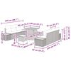vidaXL Gartensofa-set mit Kissen mit Speicher 9 pcs Grau Poly Rattan