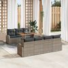 vidaXL Garten-Sofa-Set mit Kissen 8 pcs Grau