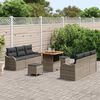 vidaXL Garten-Sofa-Set 9 pcs Grau Poly-Rattan