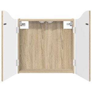 vidaXL Dartboard Schrank Sonoma-Eiche 56 x 12 x 63 cm Holzwerkstoff
