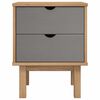 vidaXL Nachttisch OTTA Braun & Grau 45x39x57 cm Massivholz Kiefer