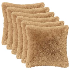 vidaXL Kissen mit Kissen HEERLEN 2 Stk. Taupe PV Fleece