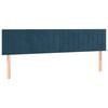 vidaXL Kopfteile Dunkelblau 200x5x78/88 cm Samt