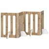 vidaXL Faltbarer Haustierzaun 4 pcs Artisan-Eiche 201 x 38 x 70 cm
