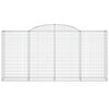 vidaXL Gabionen mit Hochbogen 25 Stk 300x50x140/160cm Verzinktes Eisen