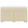 vidaXL Boxspringbett mit Matratze Creme 120x200 cm Stoff