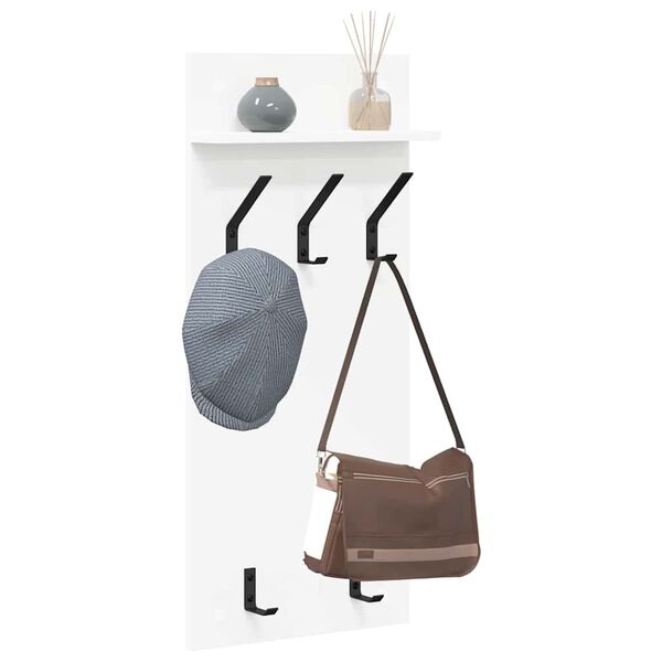 vidaXL Wandmontierter nachttisch Wei&szlig; 40 x 10 x 90 cm Holzwerkstoff