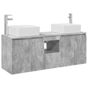 vidaXL Badezimmerschrank-Set 3 stk. Betongrau 53 x 35 x 63 cm