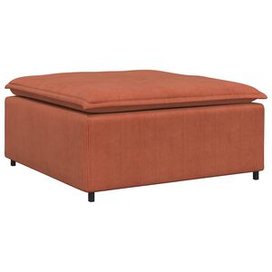 vidaXL Modulares Sofa Fu&szlig;hocker-Modul Rot Orange 100x100x48 cm