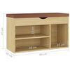 vidaXL Schuhbank mit Kissen Sonoma-Eiche 80x30x47 cm Holzwerkstoff