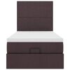 vidaXL Ottoman-Bett mit Matratze Dunkelbraun 90x190 cm Stoff