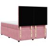 vidaXL Boxspringbett mit Matratze Rosa 140x190 cm Samt