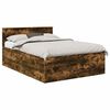 vidaXL Bettrahmen Ger&auml;ucherte Eiche 140 x 190 cm Holzwerkstoff