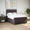 vidaXL Boxspringbett mit Matratze Dunkelbraun 140x190 cm Stoff