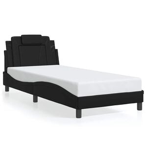 vidaXL Bettgestell "Viana" ohne Matratze Schwarz 80x200 cm Kunstleder