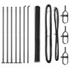 vidaXL Sechseckzaun mit Betonsockel 10 x 1,6 m PVC-beschichteter Stahl