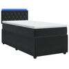 vidaXL Boxspringbett mit Matratze Schwarz 80 x 200 cm Samt