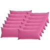 vidaXL Kissenbezug 12 pcs HEERLEN Rosa 40 x 80 cm Polyester