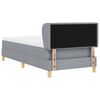 vidaXL Boxspringbett mit Matratze Hellgrau 100 x 200 cm Stoff