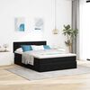 vidaXL Ottoman-Bett mit Matratze & LEDs Schwarz 140x200 cm Samt