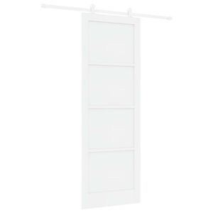 vidaXL Schiebet&uuml;r Wei&szlig; 83 x 232 cm Massives Kiefernholz