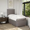 vidaXL Boxspringbett mit Matratze Taupe 90x200 cm Stoff