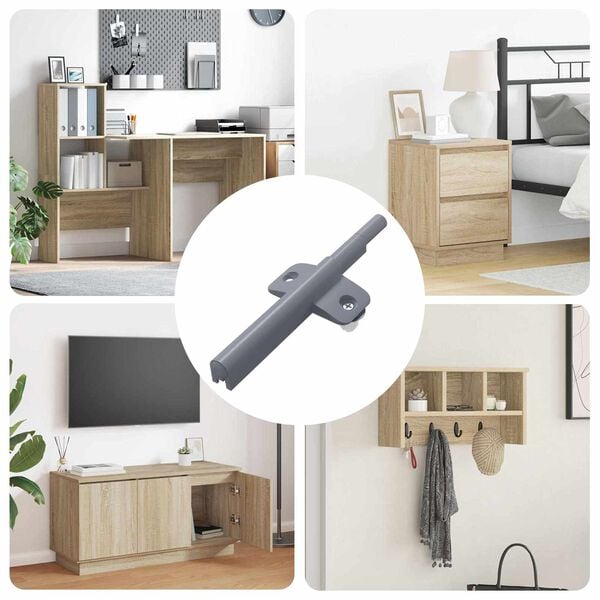 vidaXL Sanftschlie&szlig;er 12 pcs Grau 125 x 47 x 15 mm PP