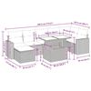 vidaXL 8-tlg. Garten-Sofagarnitur mit Kissen Beige Poly Rattan