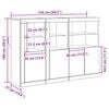 vidaXL LED-Sideboard Altholz 142,5 x 37 x 100 cm Holzwerkstoff