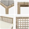 vidaXL Garten Essgruppe 9 pcs Beige Poly-Rattan