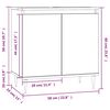 vidaXL Badschrank Braun Eichen-Optik 58x33x60 cm Holzwerkstoff
