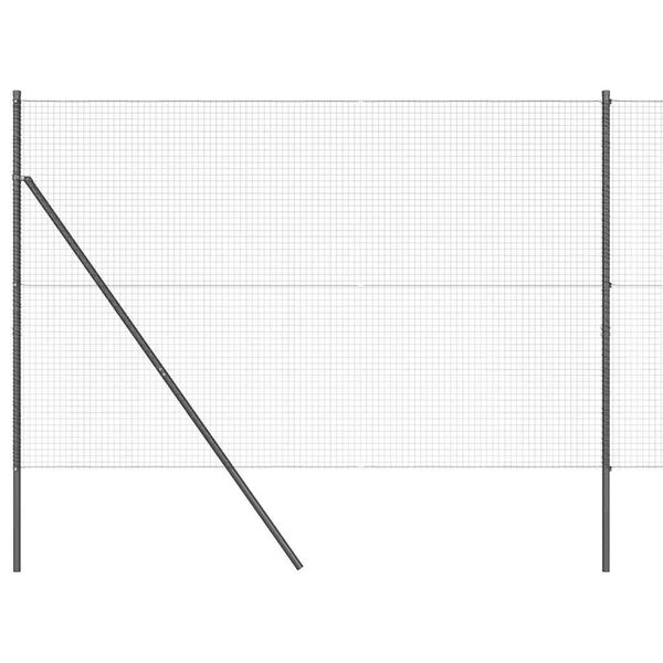 vidaXL Zaunpfosten Grau 25 x 1,6 m (25 x 25 mm Gitter) Stahl und PVC