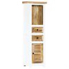 vidaXL Highboard Wei&szlig; und Braun 40x30x128 cm Massivholz Mango