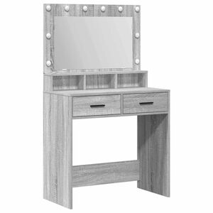 vidaXL Schminktisch Graues Sonoma 79 x 41 x 135 cm Holzwerkstoff
