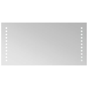 vidaXL LED-Badezimmerspiegel Transparent 40 x 20 cm Geh&auml;rtetes Glas