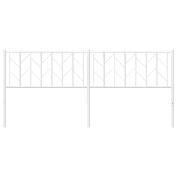 vidaXL Ersatz-Kopfteil Metall Wei&szlig; 193 cm