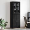 vidaXL Highboard mit Regal Schwarz 60 x 35 x 182 cm Holzwerkstoff