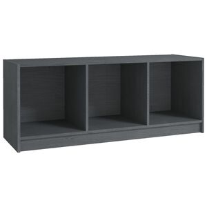 vidaXL TV-Schrank Grau 104x33x41 cm Massivholz Kiefer