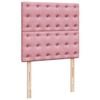 vidaXL Boxspringbett mit Matratze Rosa 80x200 cm Samt