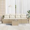 vidaXL Sofa Set 5 pcs Beige und Creme Poly-Rattan