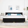 vidaXL LED Boxspringbett mit Matratze Schwarz 200 x 200 cm Stoff
