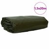 vidaXL Plane 650g / m&sup2; Olive Gr&uuml;n 1,5 x 20 m Canvas mit PVC-Beschichtung