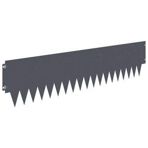 vidaXL Rasenkante 10 stk. 103 x 25 cm Stahl Anthrazit