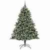 vidaXL K&uuml;nstlicher Weihnachtsbaum mit 300 LEDs mit St&auml;nder Gr&uuml;n 210 cm