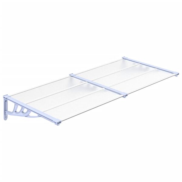 vidaXL Türvordach Grau und Transparent 199x90 cm Polycarbonat