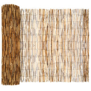 vidaXL Gartenzaun Karbonisiert 500 x 100 cm Schilf